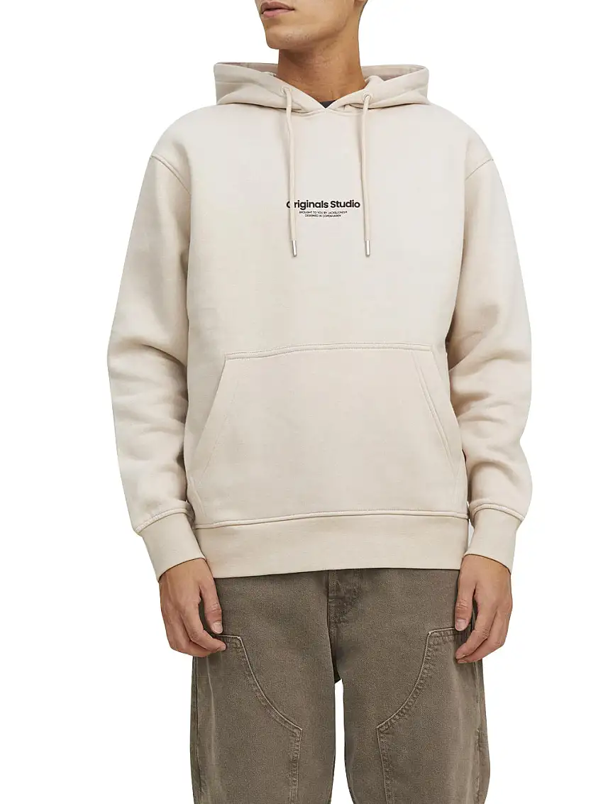 Felpa Cappuccio Jack e Jones Vesterbro da Uomo - Avorio