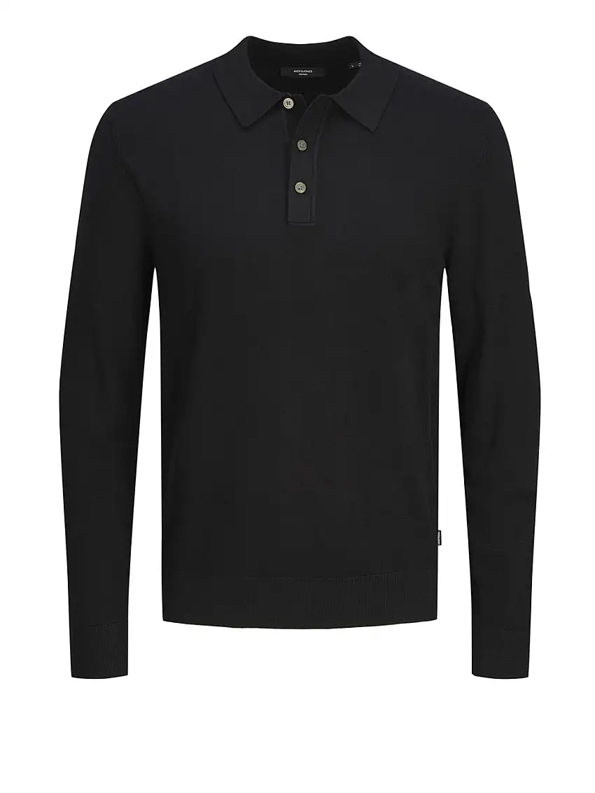 Polo Jack e Jones Blawilliam Knit da Uomo - Nero
