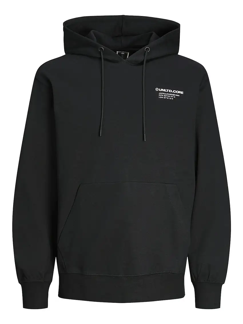 Felpa Cappuccio Jack e Jones da Uomo - Nero