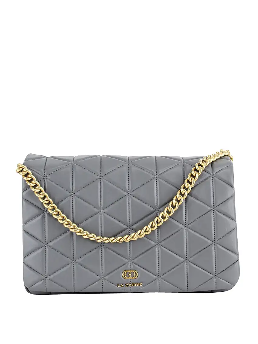 Borsa a Tracolla La Carrie Stich E Spoon Triple da Donna - Grigio