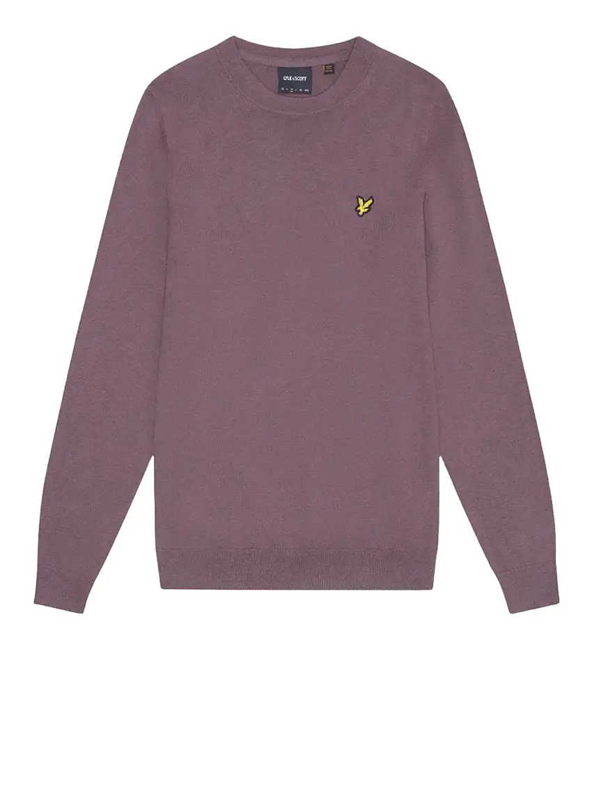 Pullover Lyle & Scott Cotton Merino Crew da Uomo - Viola
