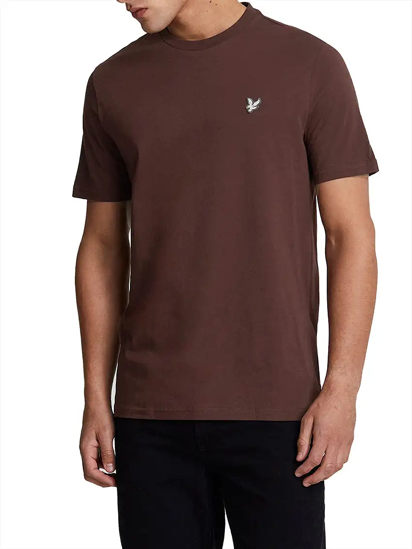 T-shirt Lyle & Scott Cotton Crewneck da Uomo - Marrone