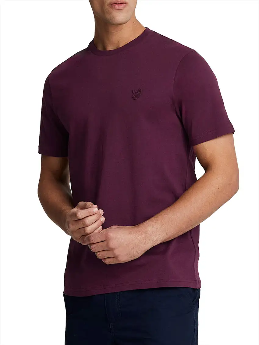 T-shirt Lyle & Scott Tonal Eagle da Uomo - Bordeaux
