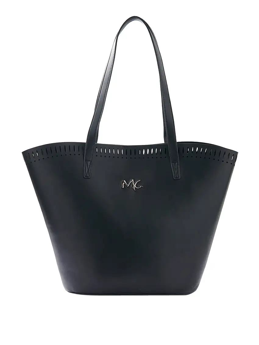 Borsa Shopper Manila Grace Cesta Maxi da Donna - Nero