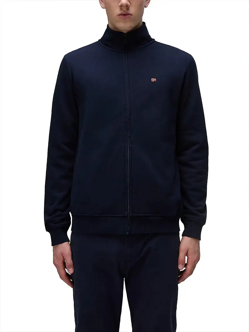 Felpa Zip Napapijri Balis da Uomo - Blu