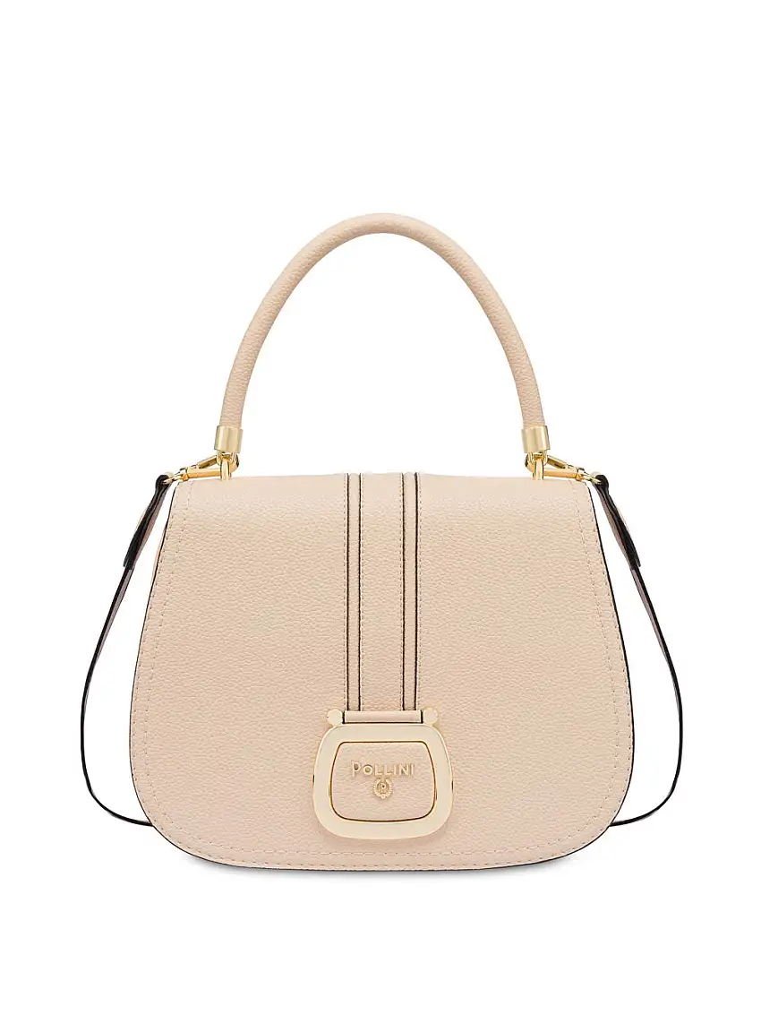 Borsa a Tracolla Pollini Grained Pu da Donna - Beige