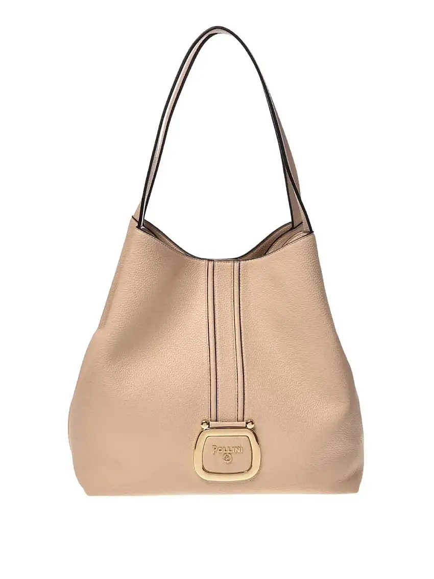 Borsa Shopper Pollini Grained Pu da Donna - Beige