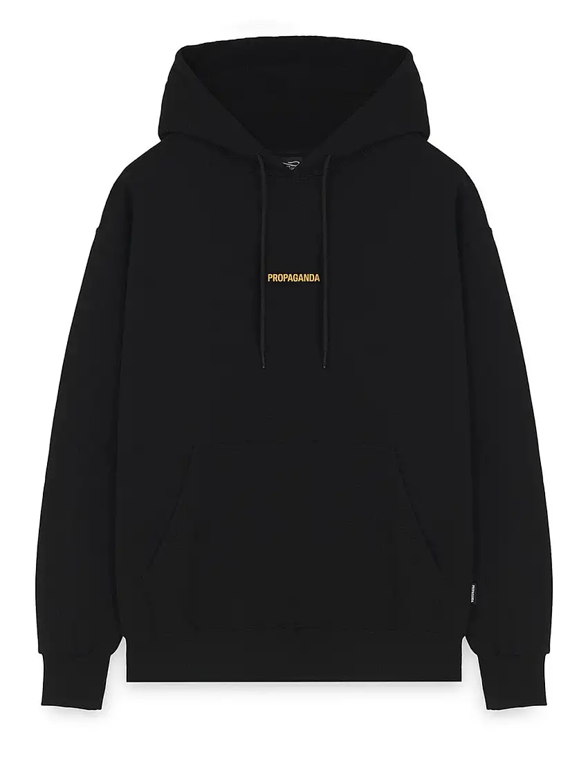 Felpa Cappuccio Propaganda Ribs Atomic da Uomo - Nero