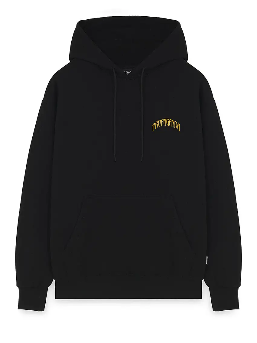 Felpa Cappuccio Propaganda Triangle Deer da Uomo - Nero