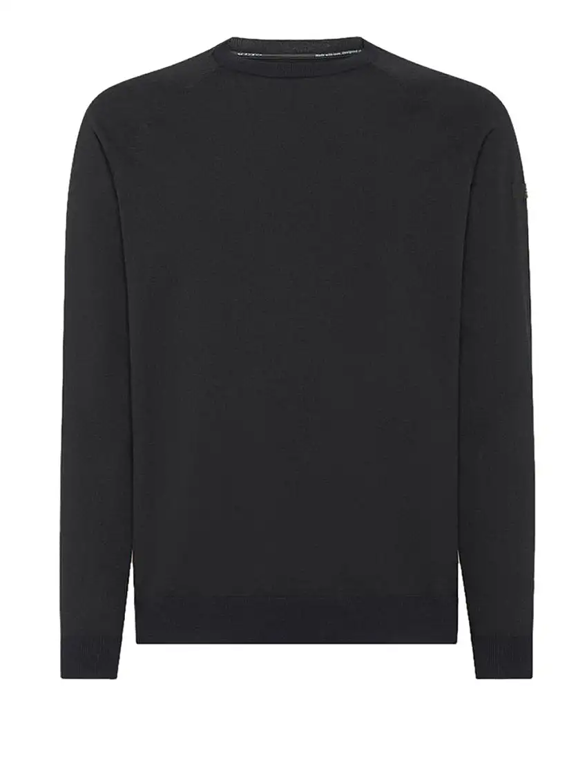 Pullover Rrd Amos Cotton Round Knit da Uomo - Blu