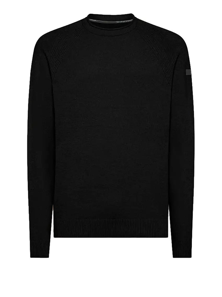 Pullover Rrd Velvet Round Knit da Uomo - Nero