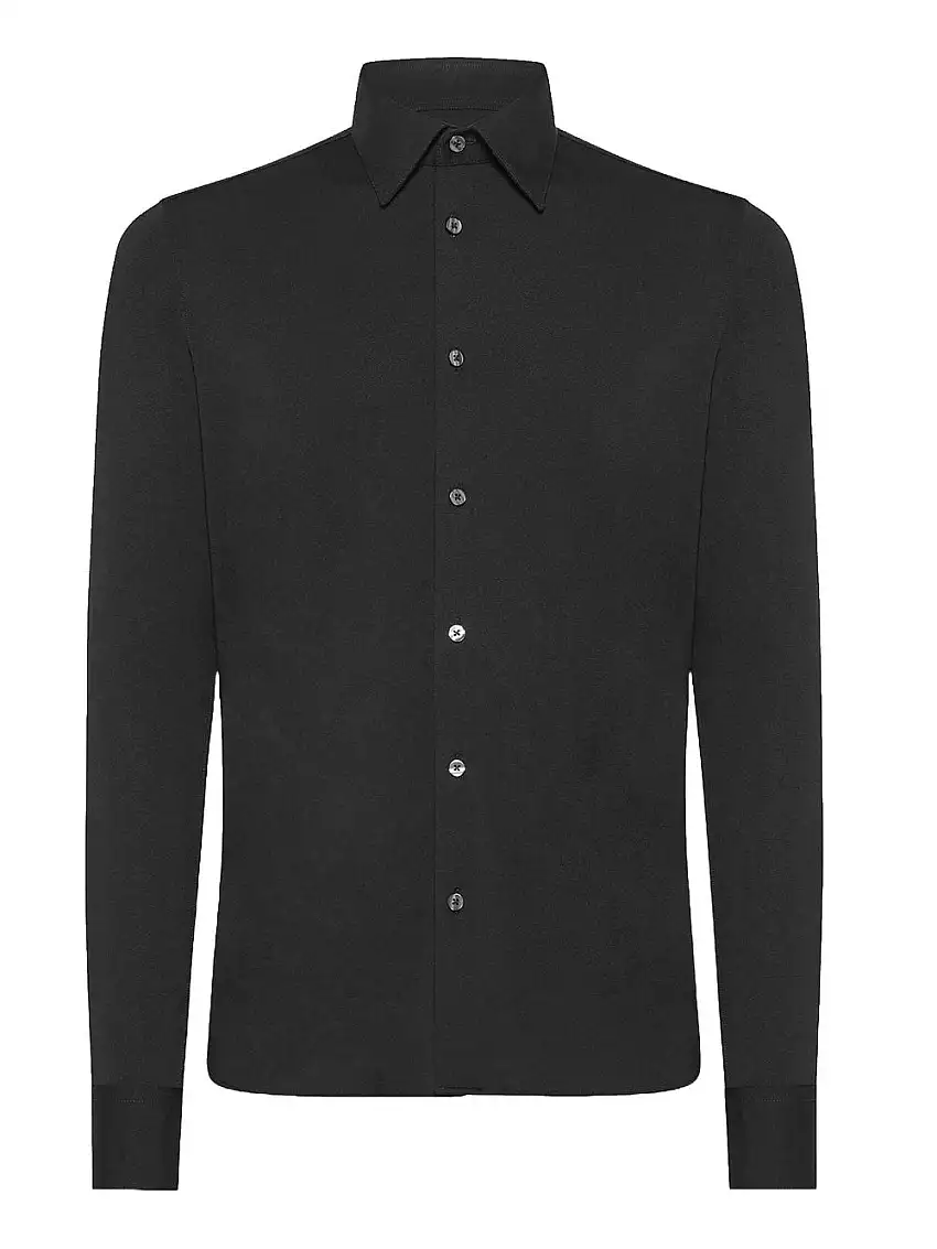 Camicia Classica Rrd Oxford da Uomo - Nero