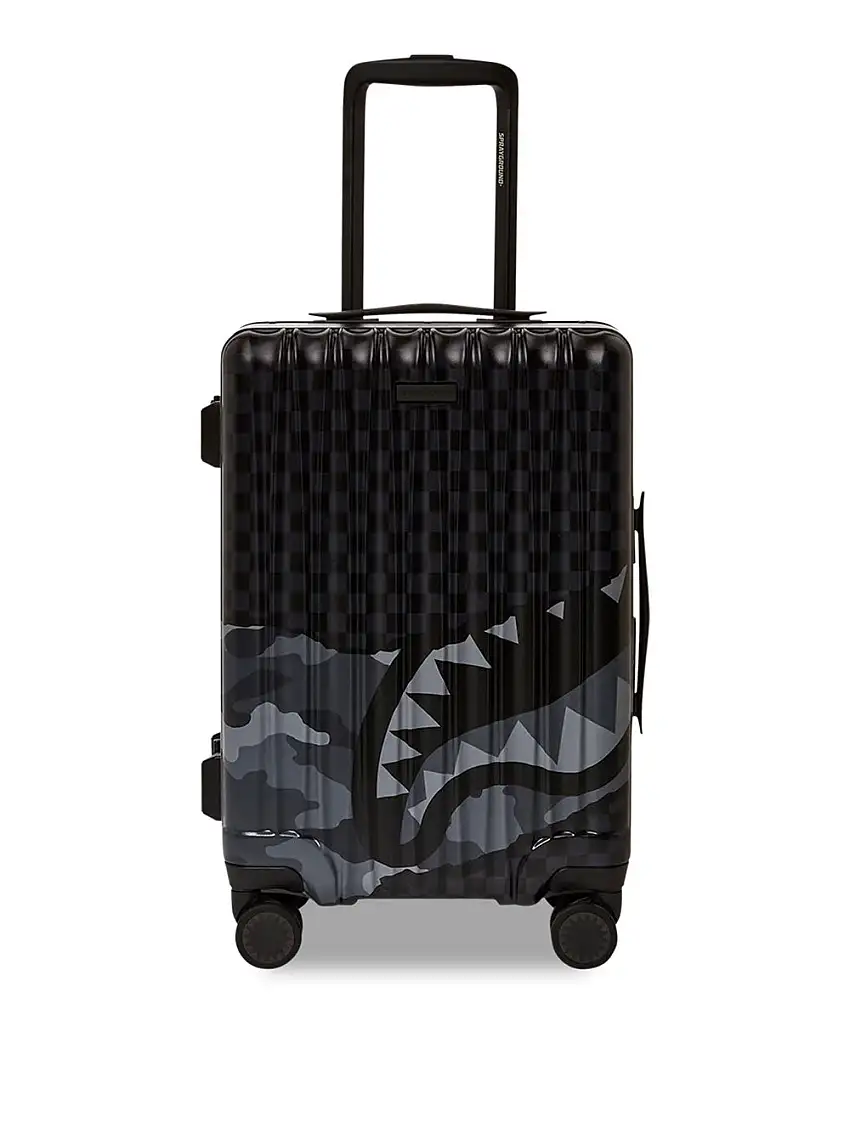 Trolley Sprayground Camo Tear Carryon Hard Unisex - Grigio Nero
