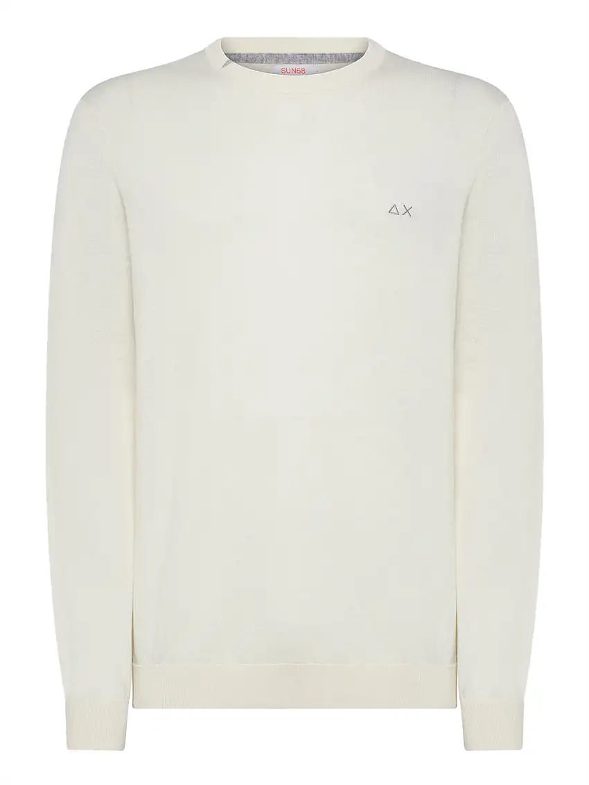 Pullover Sun68 Round Solid da Uomo - Bianco