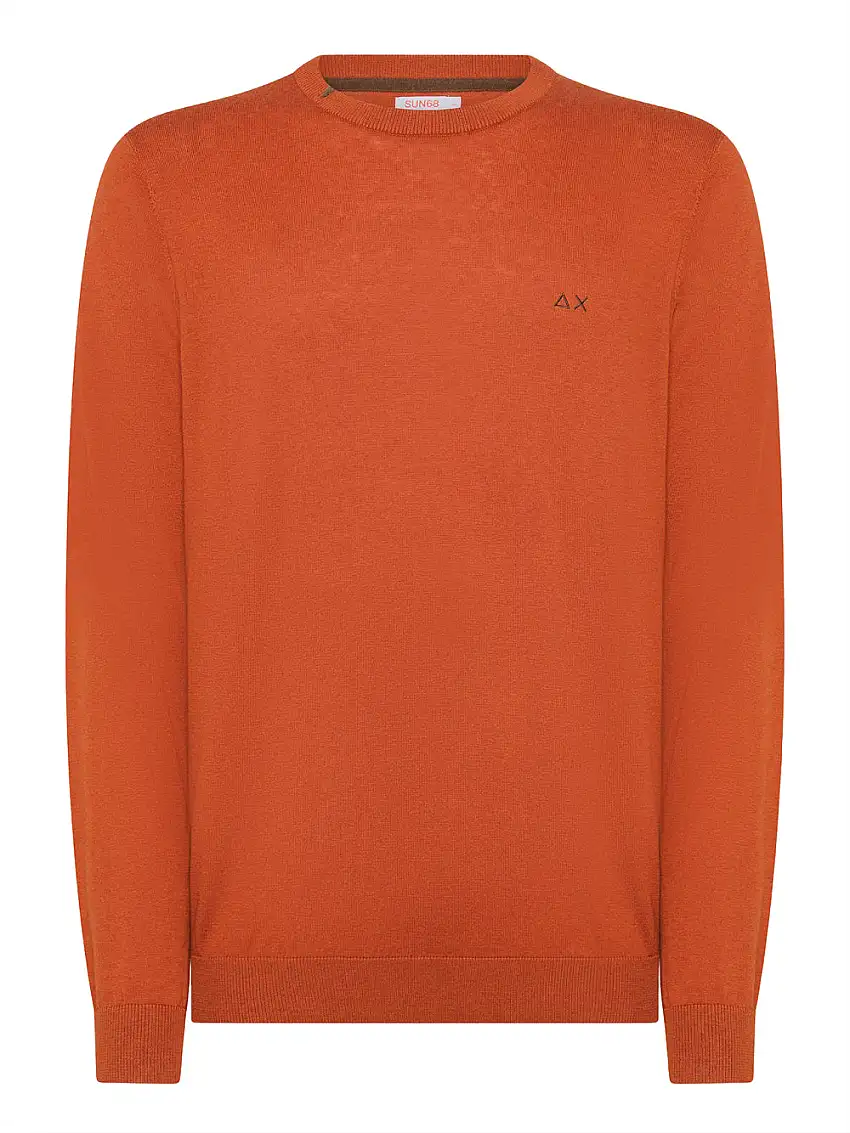 Pullover Sun68 Round Solid da Uomo - Arancione