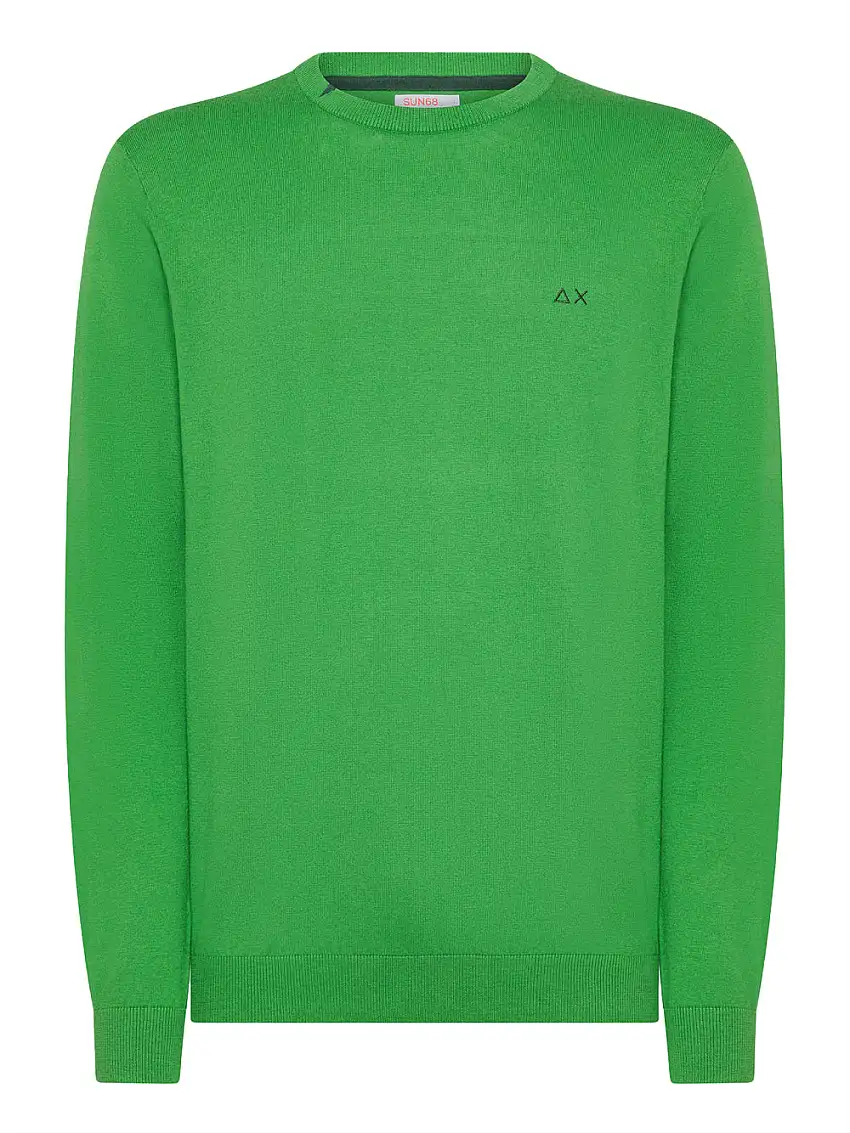 Pullover Sun68 Round Solid da Uomo - Verde