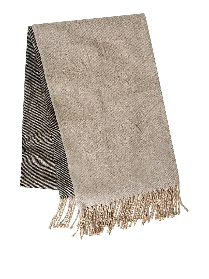 Stola Twin Set Con Frange da Donna - Beige