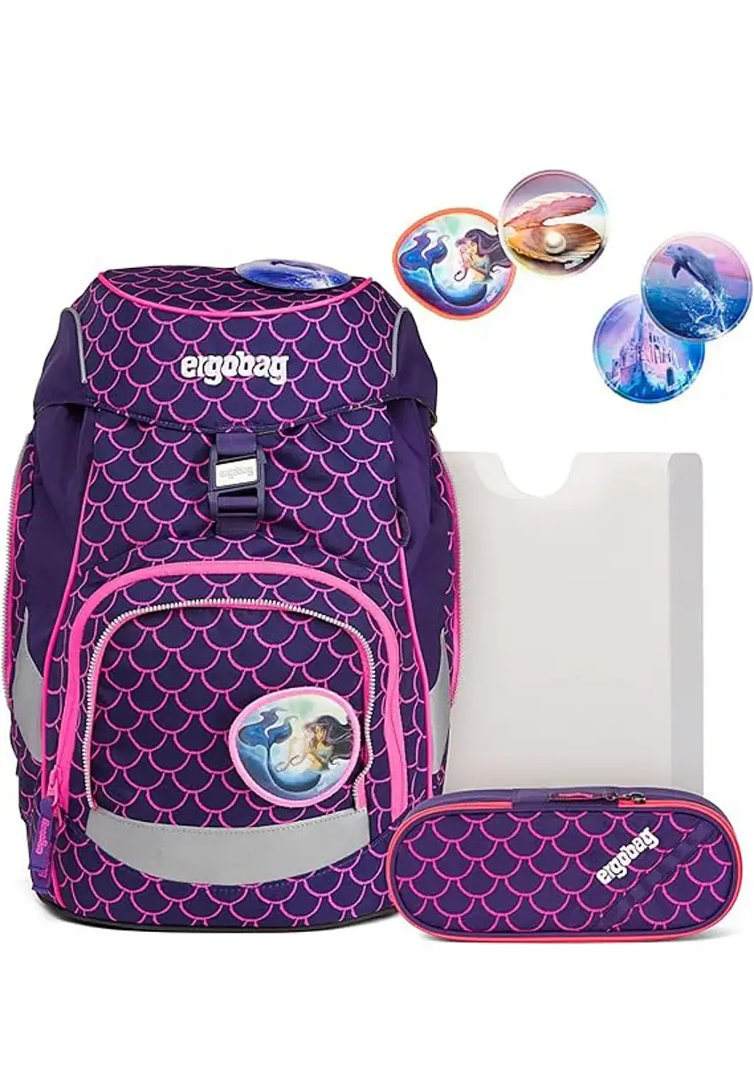 Ergobag Zaino con Schienale Ergonomico Personalizzabile in Poliestere Riciclato Viola Bambina