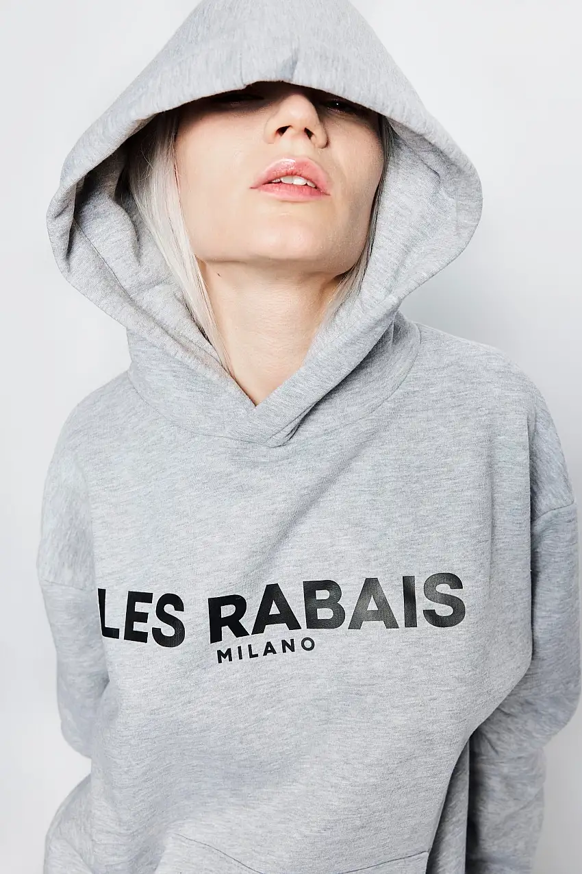 Les Rabais Milano Felpa big logo grey