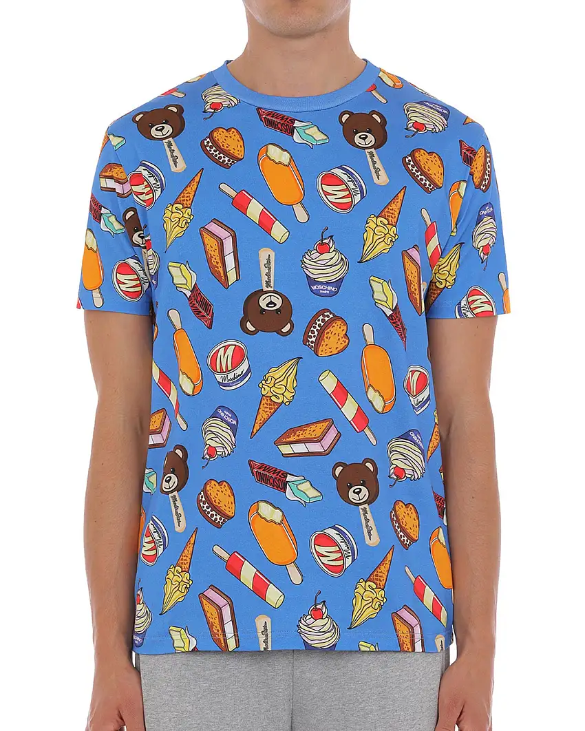 Moschino Swim Cotone/Elastan Icecream Gelato Blu