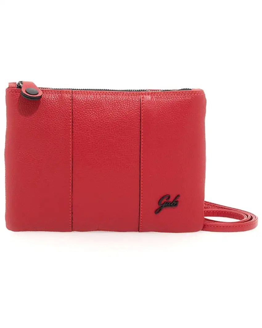 Gabs Borsa Pochette con tracolla Beyonce M Pelle Rosso Fuoco Logo Nero