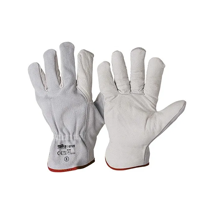 36 Paia - Guanti da lavoro in Pelle Fiore dorso Crosta Bovina - EN 388