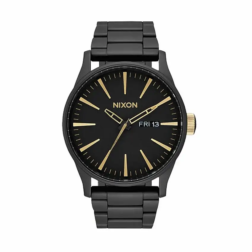 Orologio Uomo Nixon Sentry SS Nero Oro 10559431