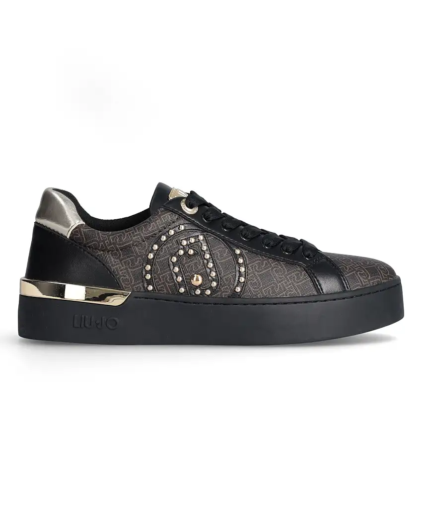 Liu Jo Sneakers Casual Silvia 92 Ecopelle Marrone Scuro Nero