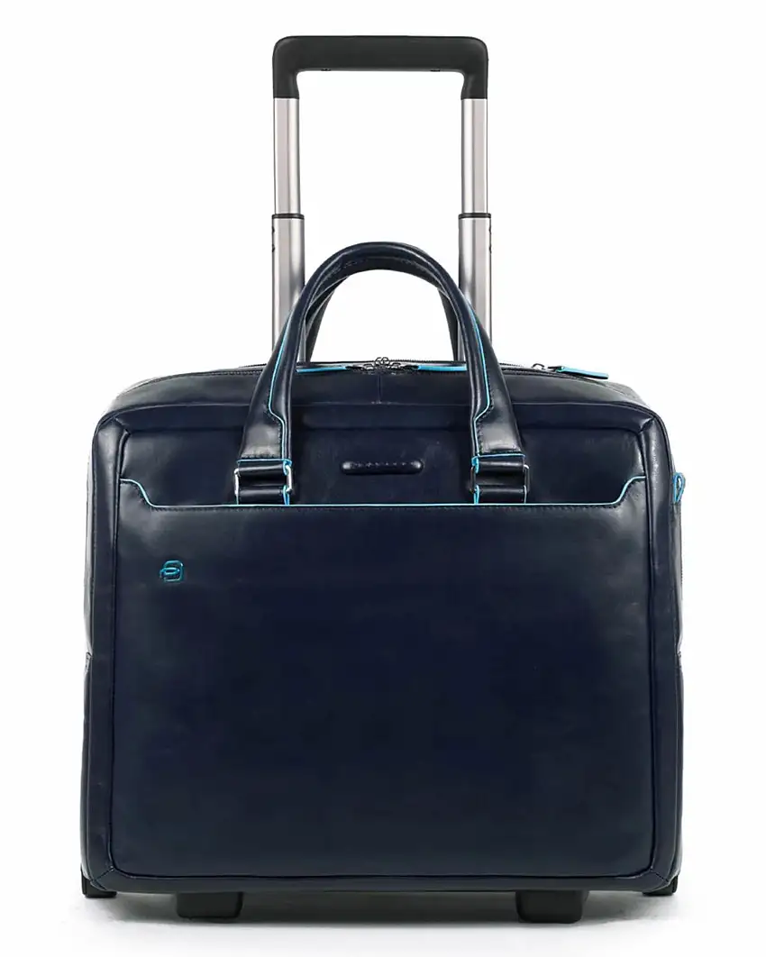 Piquadro Business Porta Laptop Pc Quadrato Cartella Blu Unisex