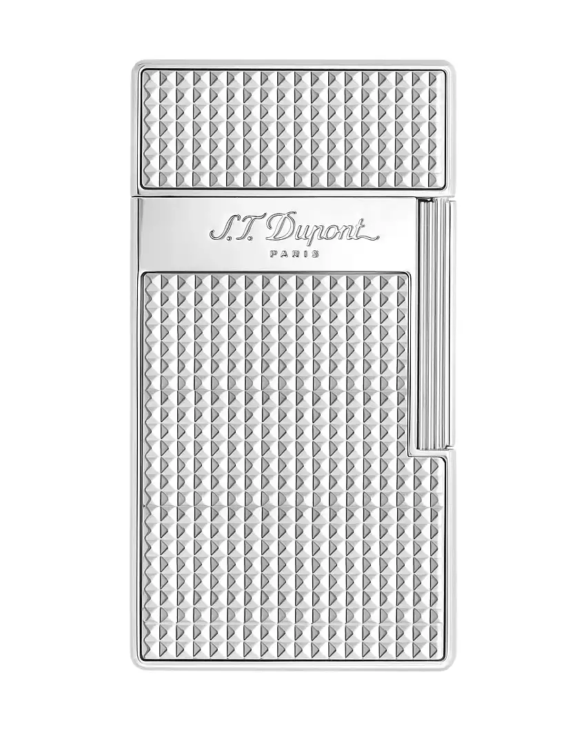 S.t.dupont accendino gas Testa Di Diamante Cromo Biggy Argento Unisex 025010