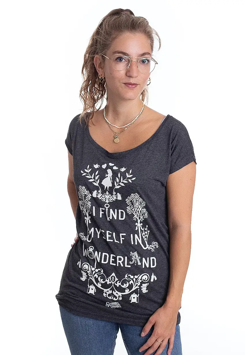 Alice In Wonderland - I Find Myself In Wonderland Grey - Girly