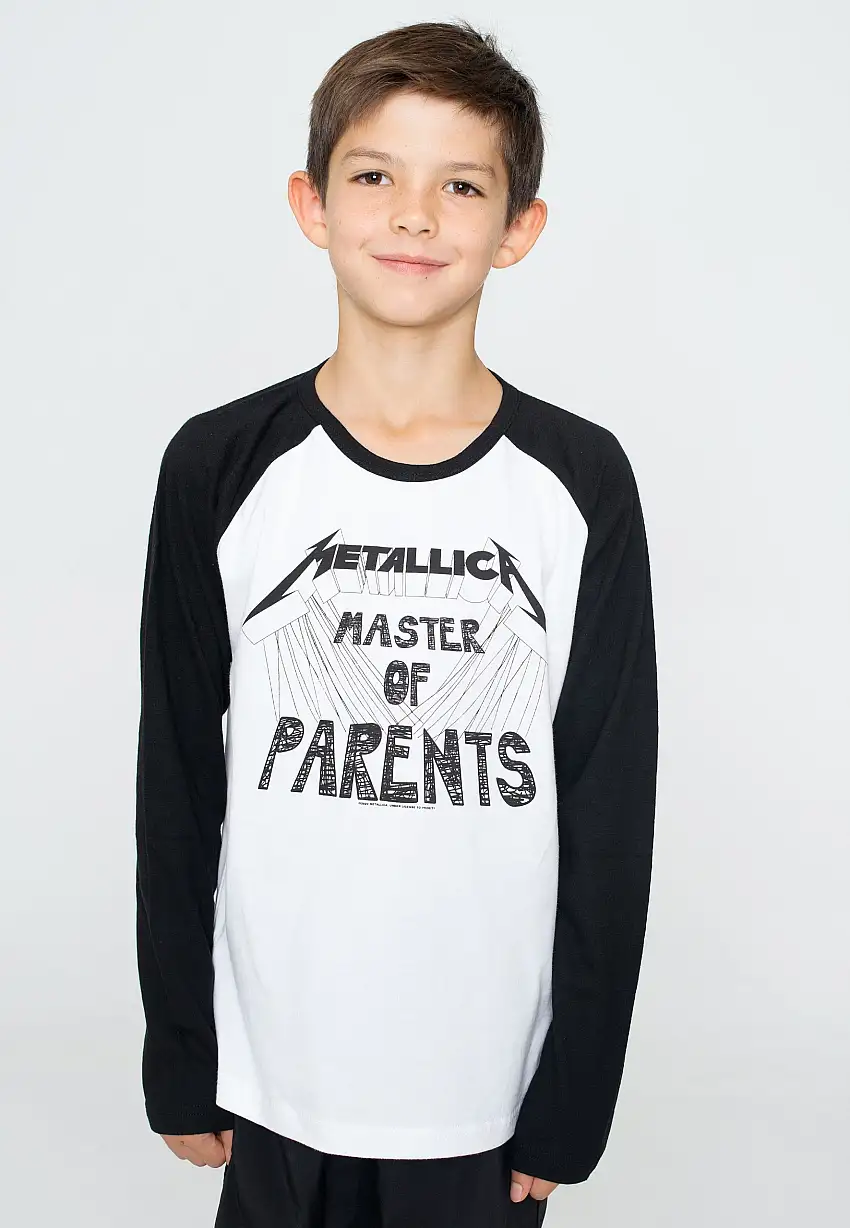 Metallica - Master Of Parents Kids White/Black - T-Shirt a maniche lunghe