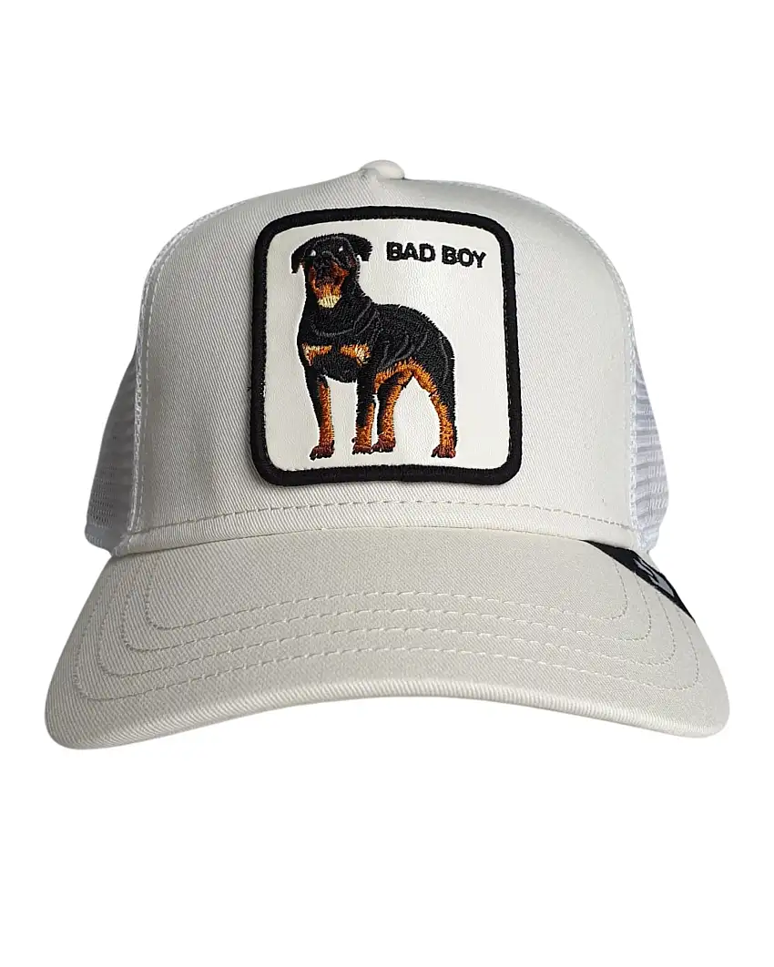 Goorin Bros. Trucker Cap Cappellino Animal Farm 'the Baddest Boy' Bianco Unisex
