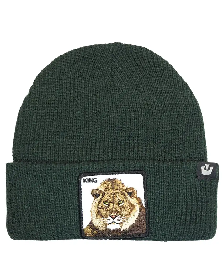 Goorin Bros. Cappello Beanie Hat Cuffia Con Patch Frontale E Logo Su Lato Verde Unisex