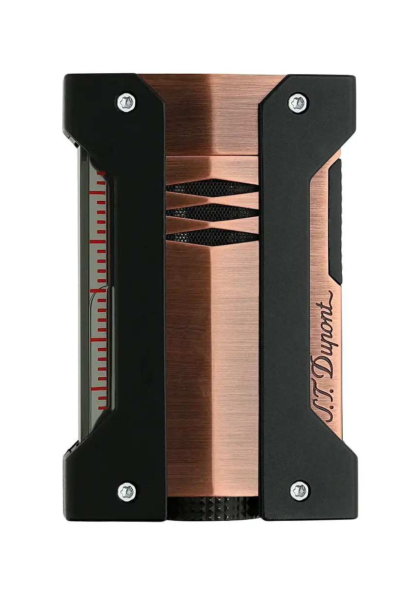 S.t.dupont Fiamma Potente Antivento Ricaricabile Marrone Defi Extreme