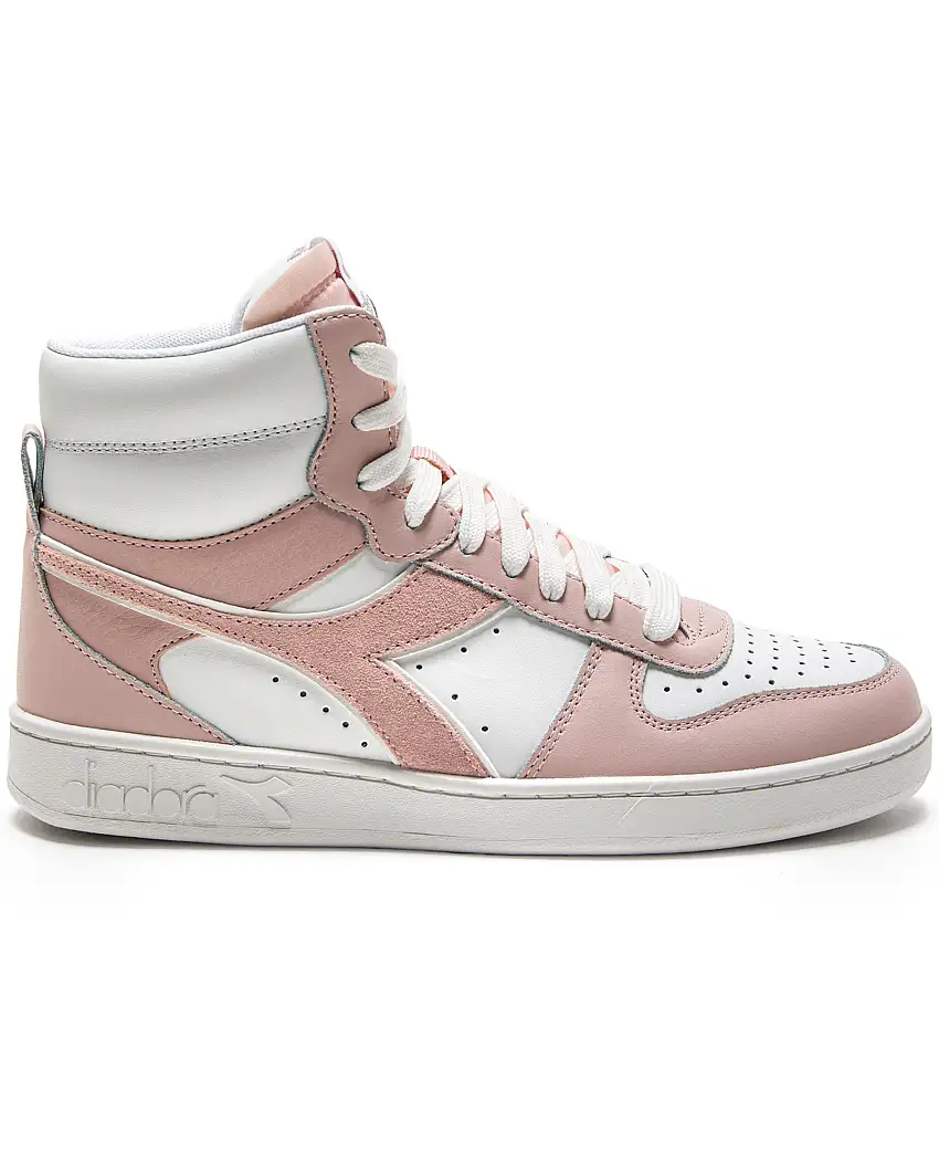 Diadora Sneakers Alta Magic Basket Pelle Rosa