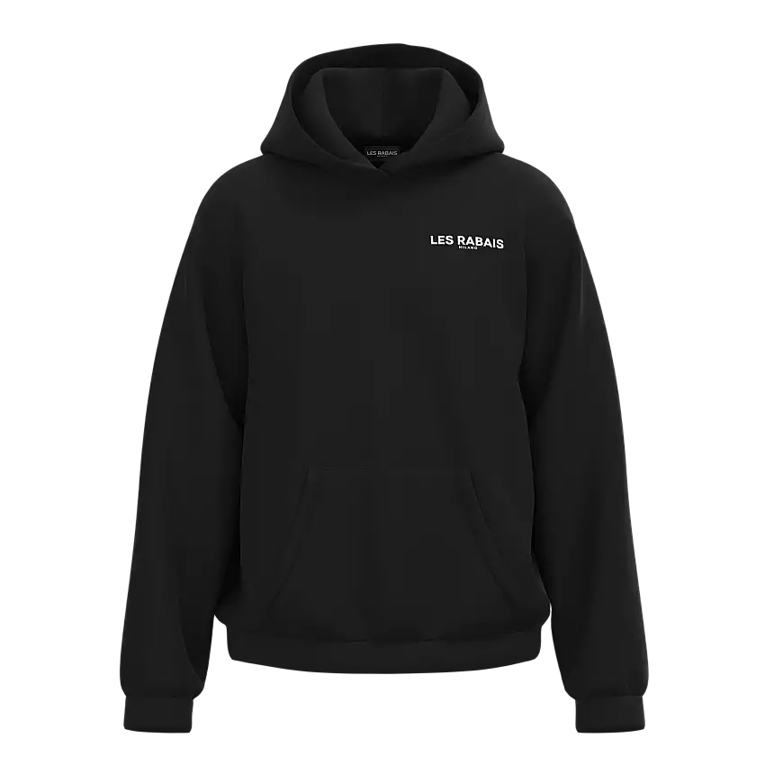 Les Rabais Milano Felpa con logo lato cuore black