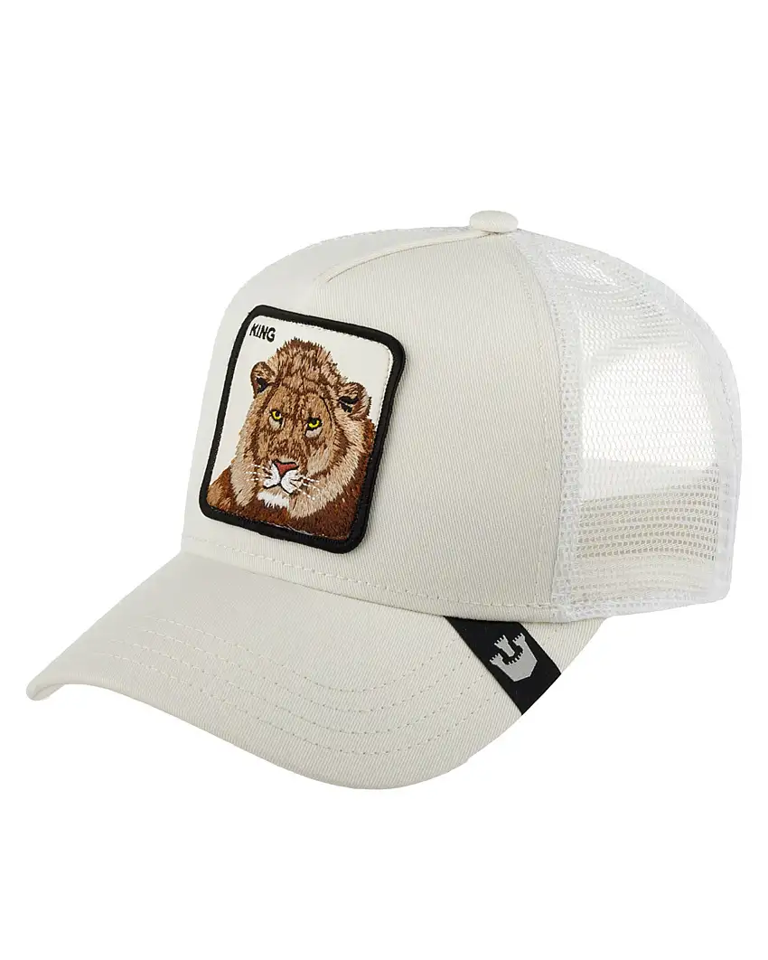 Goorin Bros. Trucker Cap Cappellino Animal Farm 'the King Lion' Bianco Unisex