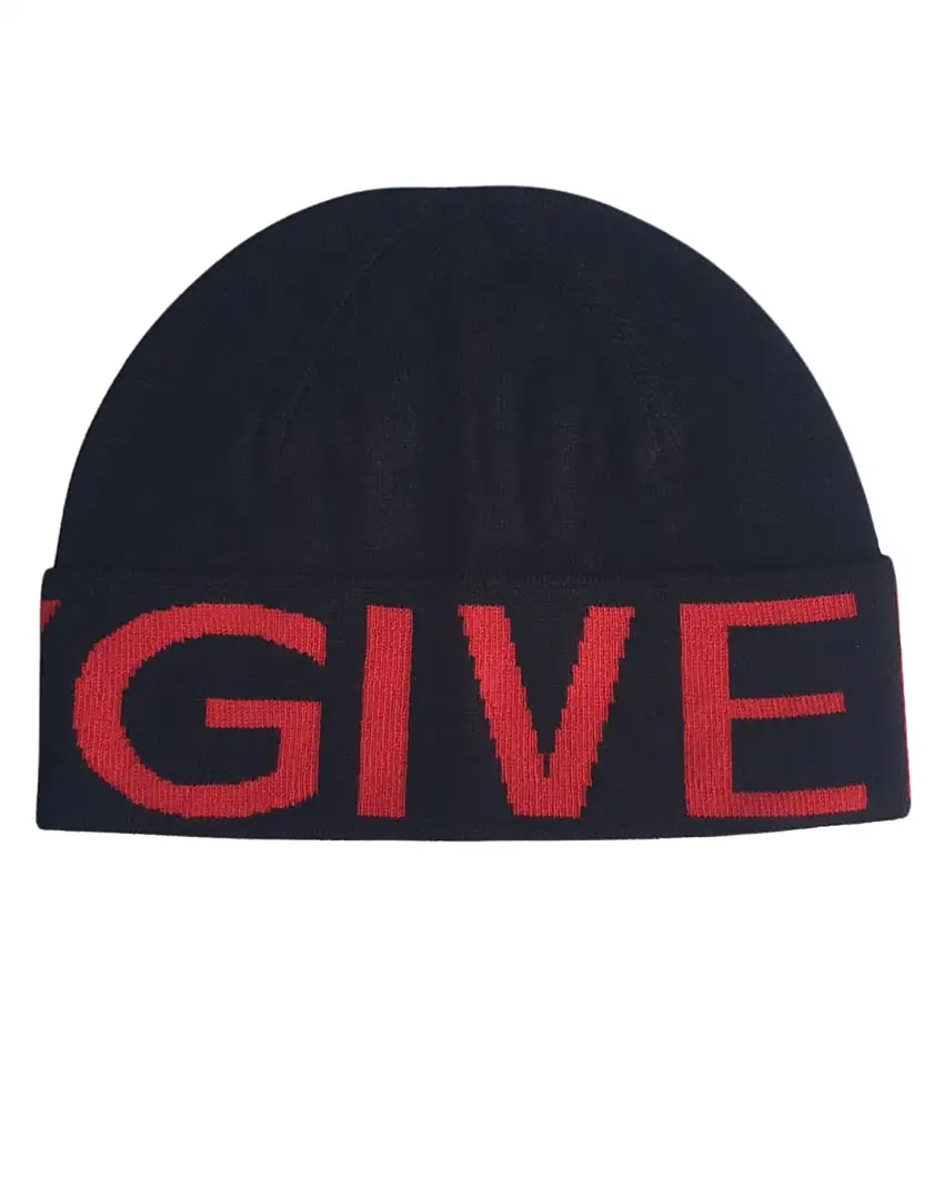 Givenchy Cappello Beanie Big Logo Lana Nero