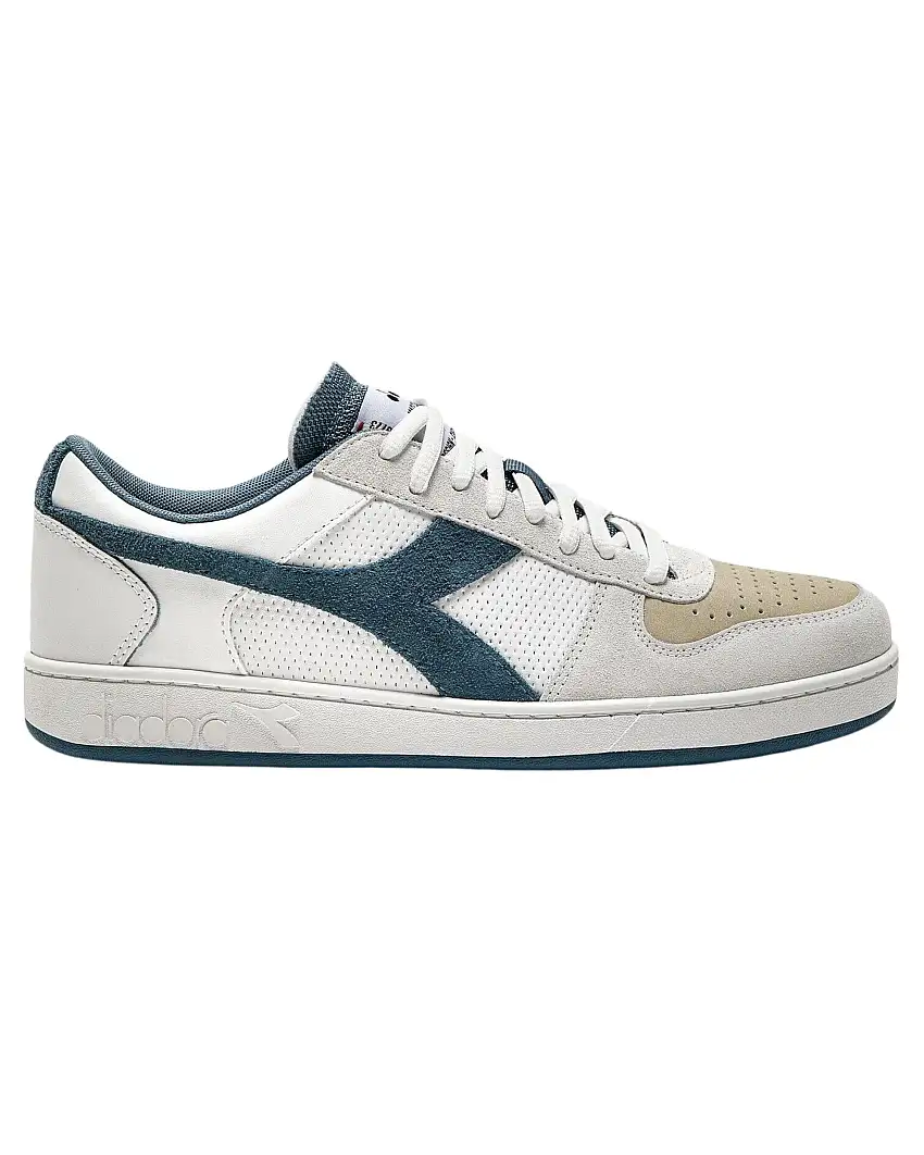 Diadora Sneakers Magic Basket Low Neat Pelle Bovina Bianco