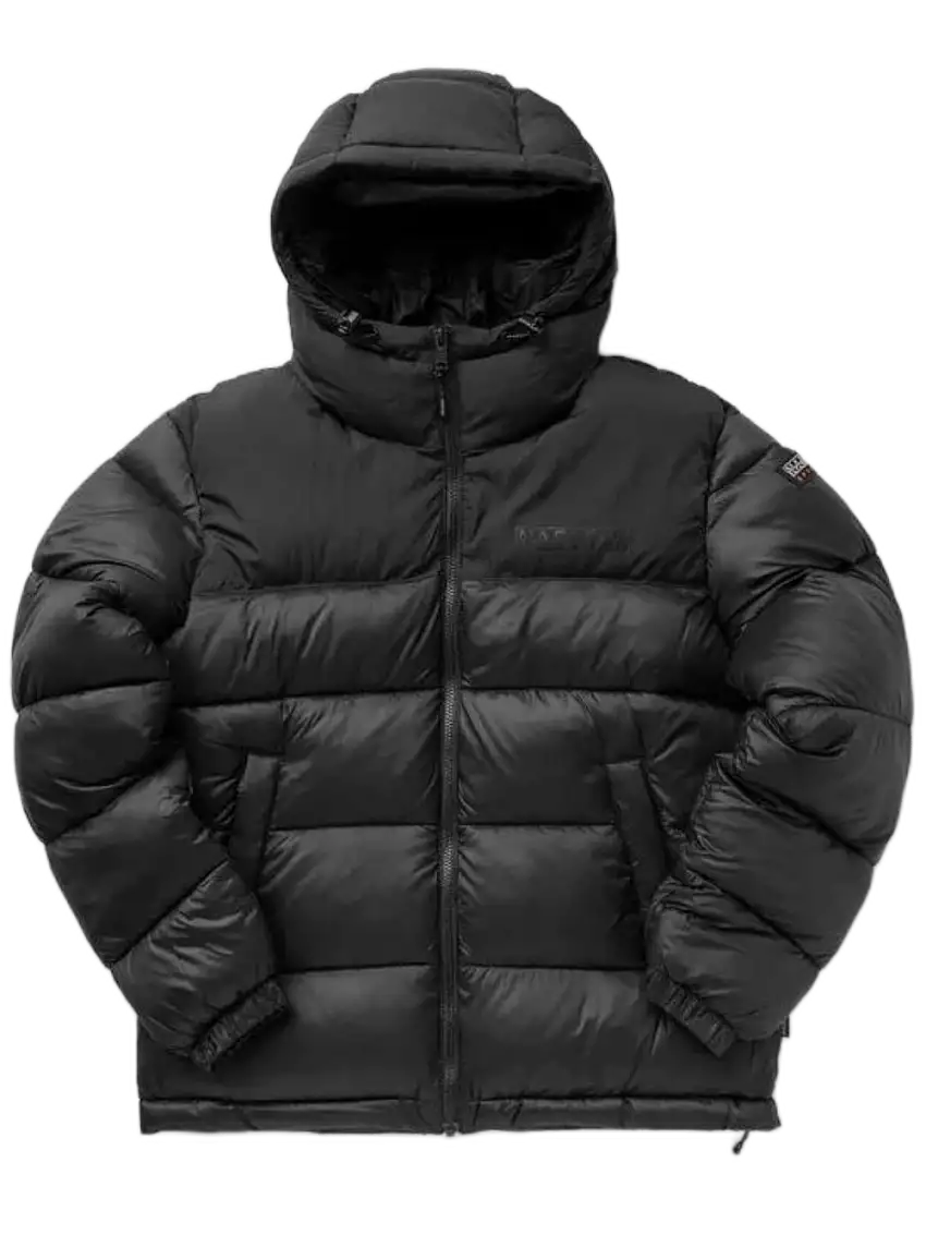 Napapijri Giubbotto Hornelen Nero con Cappuccio