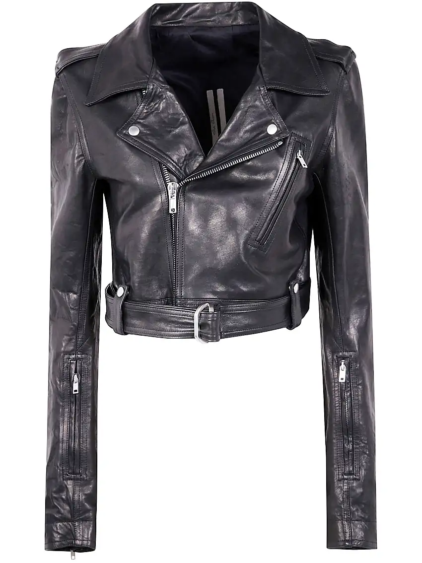 Cropped Luke S Stooges Leather Jacket 21954426