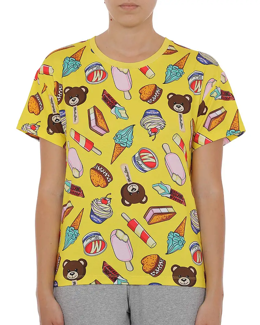 Moschino Swim Icecream Gelato 93% Cotone 7% Elastan Giallo