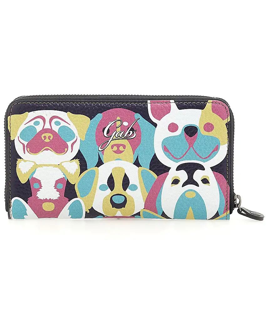 Gabs Porta Monete e Carte Arte Cani Pelle Giallo