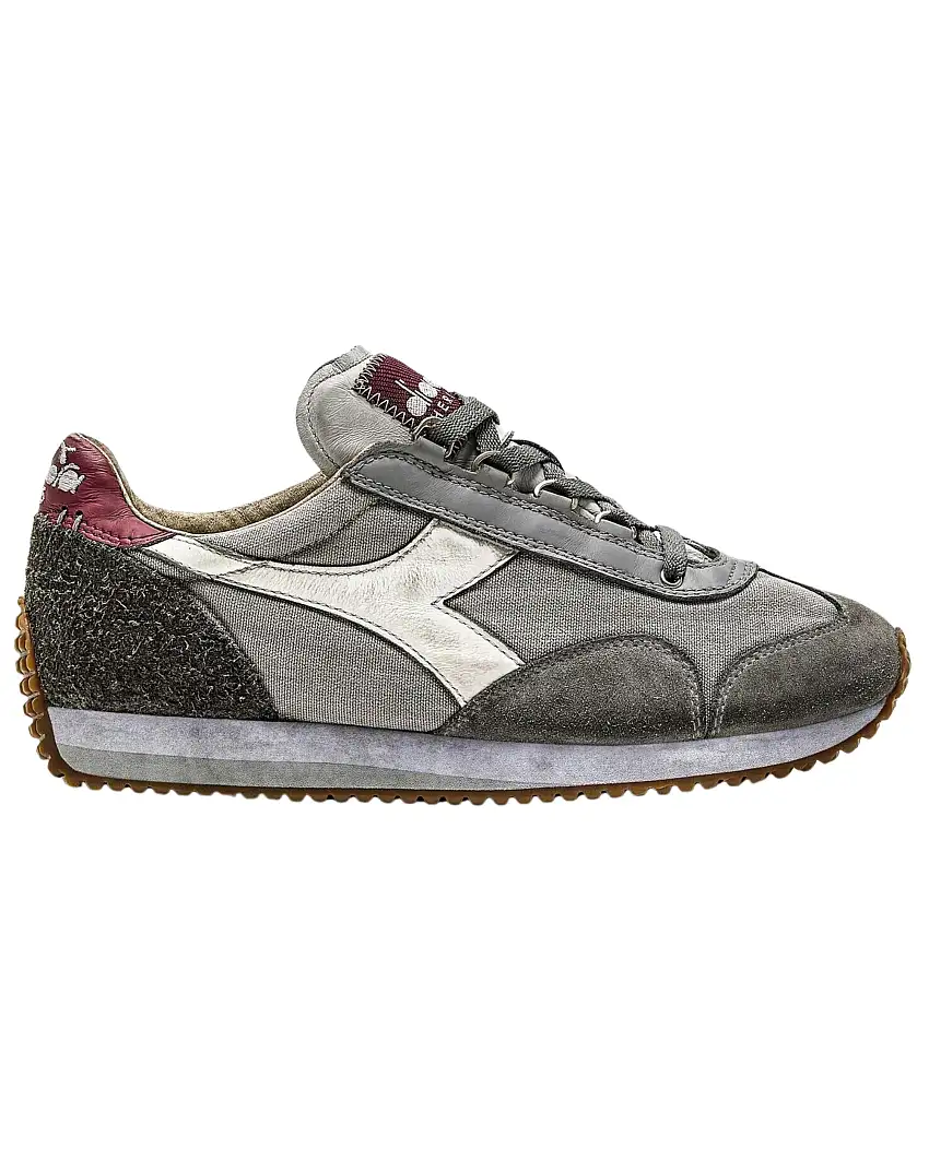 Diadora Heritage Sneakers Equipe H Dirty Stone Wash Evo Pelle Bovina Grigio