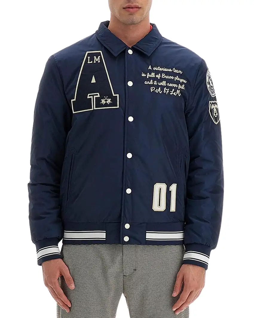 La Martina Bomber Wilburt Blu Poliestere