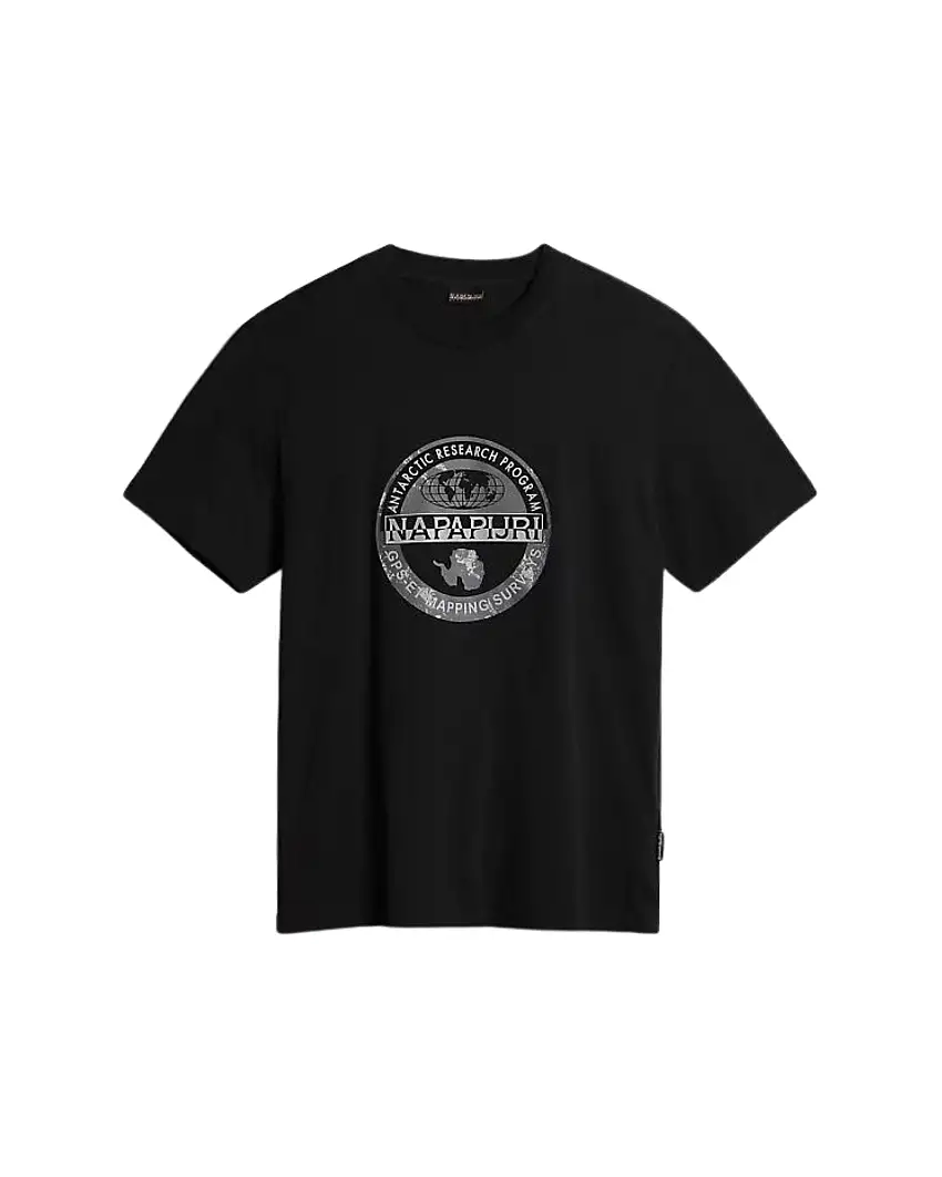 Napapijri T-Shirt Manica Corta Girocollo Cotone Nero