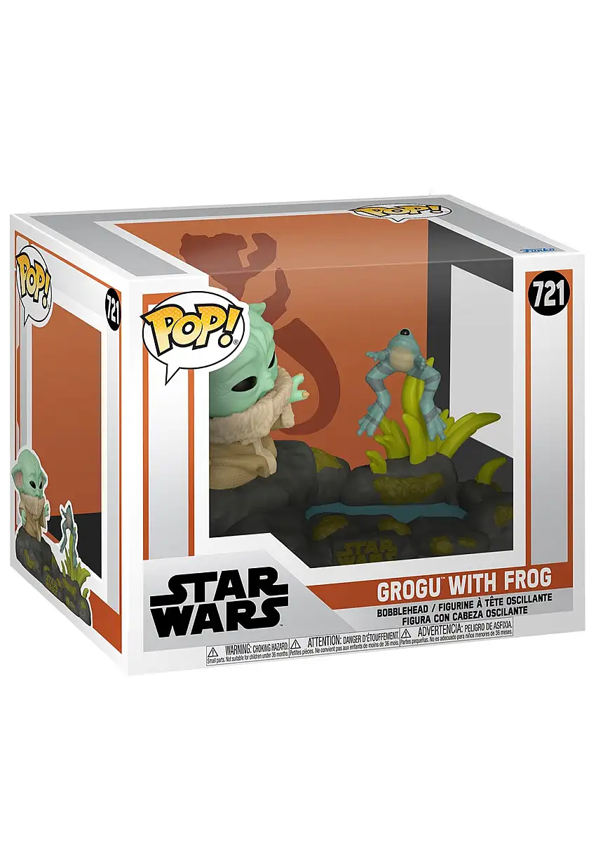 The Mandalorian - Din Grogu w/ Frog POP! Deluxe Bobble Head - Funko Pop