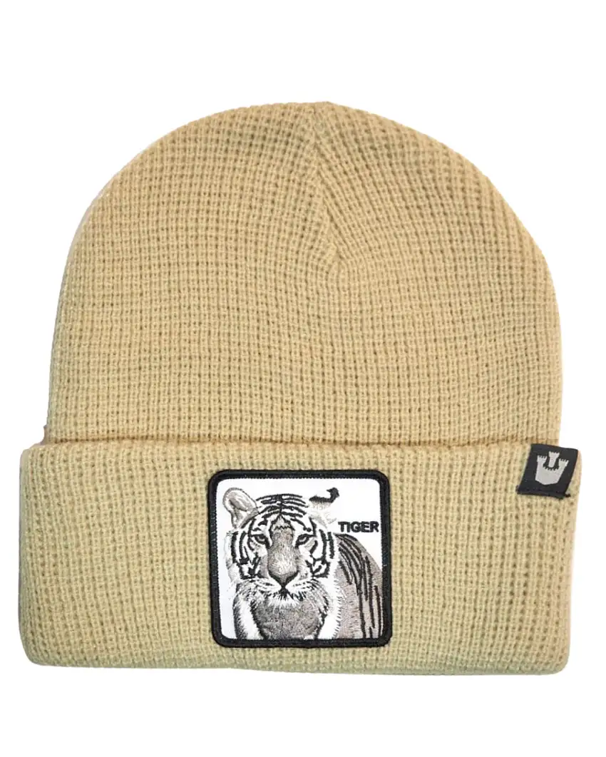 Goorin Bros. Cappello Beanie Hat Cuffia Con Patch Frontale E Logo Su Lato Bianco Unisex