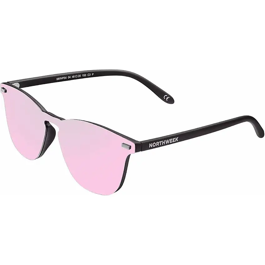 Occhiali da sole Unisex Northweek Wall Phantom Ø 45 mm Rosa Nero 24491536